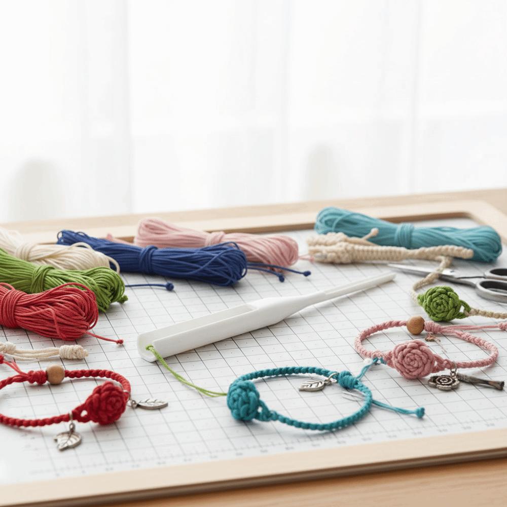 Professional Pla Rose Knotting Tool Flower Tying Ergonomic Design Hand Rope Tools Portable Weaving Tools Beginner