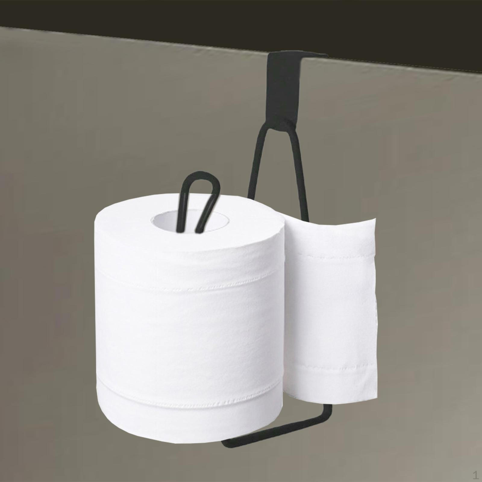 

Over The Tank Toilet Paper Holder for Bathroom Storage, Metal Tissue Roll Organizer чёрный