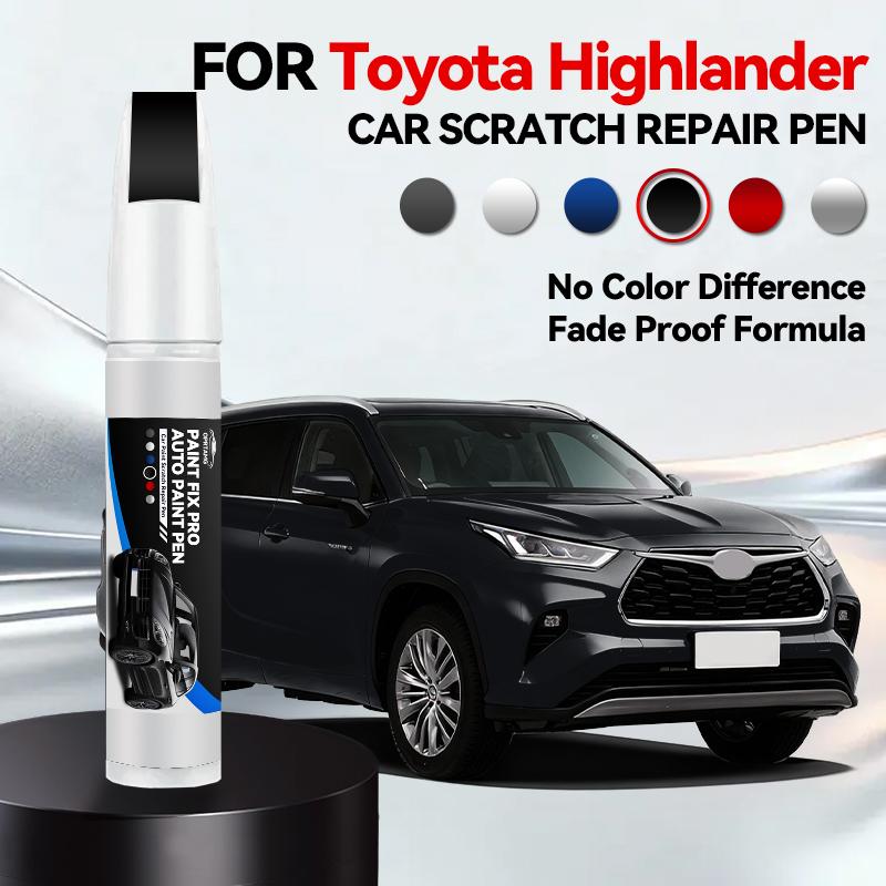 For Toyota Highlander Car Paint Repair Pen Touch Up Scratch Remover DIY Auto Accessories White 089 Red 3T0 Black 209 Grey 1G3