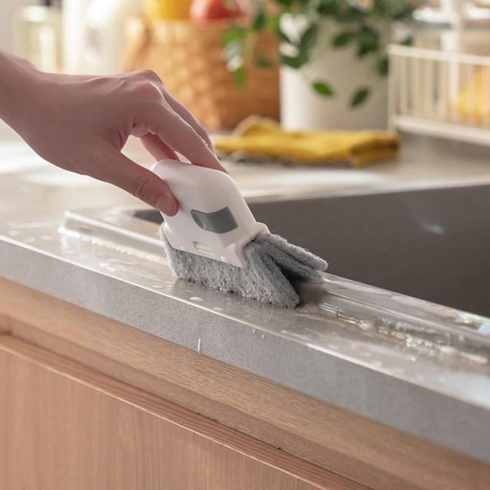 2 In 1 Groove Cleaning Tool Window Frame Door Groove Cleaning Brush Sliding Door Track Cleaning Tools Handheld Crevice Cleaner