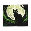 Halloween Black Cats Flannel Blankets Witchy Spooky Novelty Throw Blanket for  Sofa Bedding Lounge 150*125cm Bedspreads