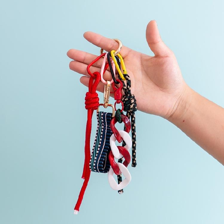 Woven Nylon Cord Phone Chain Elegant Key Bracelet for Stylish Women Braided Hanging Rope Handmade Bag Charm Accessory