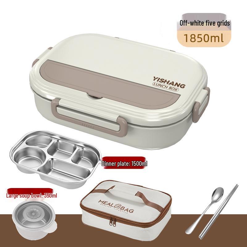 Microwave-Safe 304 Stainless Steel Lunch Box with Lid for Students