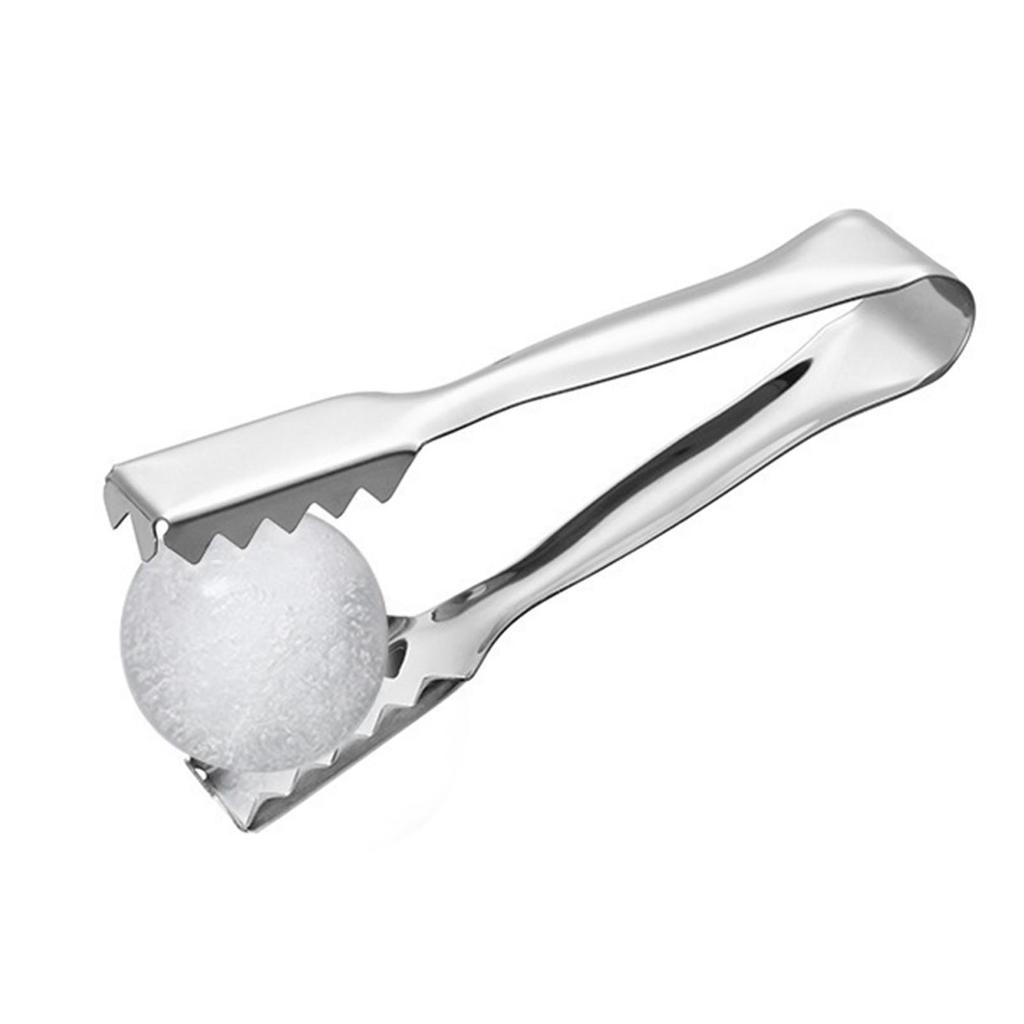 Ice Cube Tongs Stainless Steel Ice Tongs KTV Bar Cocktail Tools with Serrated for Ice Cube Tongs Cocktails Whiskeys