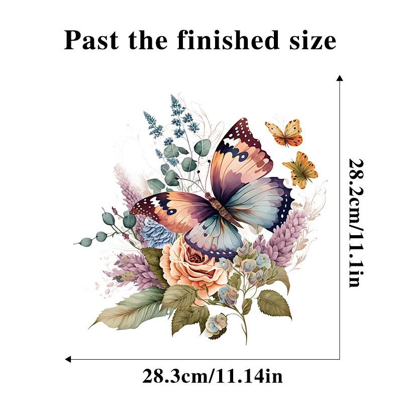 Pegatinas de Pared de Flores Mariposa Decoración de Puerta de Baño de Inodoro Mural Decoración del Hogar Papel Pintado Autoadhesivo