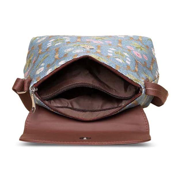 Bedruckte, handgefertigte Umhängetasche aus veganem Leder für Damen