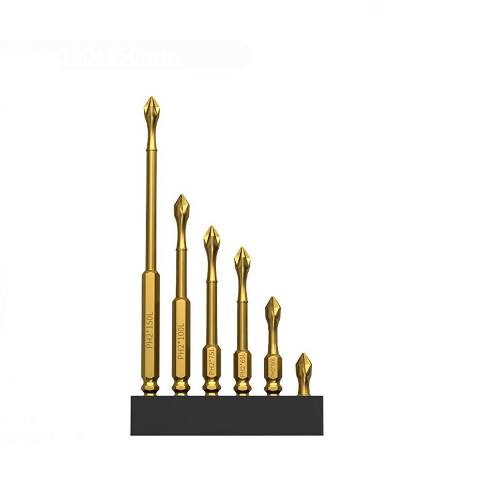 

1/6pcs Magnetic Cross Bit Anti Non-slip PH2 Screwdriver Bits Set Impact Bits Power Hand Tools 1set