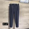 Autumn and winter new men's pants business casual men's straight slim pants long pants versatile solid color blue men's clothing