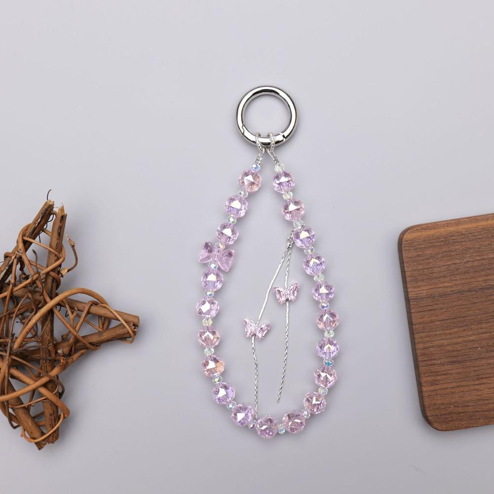

Crystal Mobile Phone Lanyard Strap Hand-beaded Bag Pendant Fashion Wrist Chain B