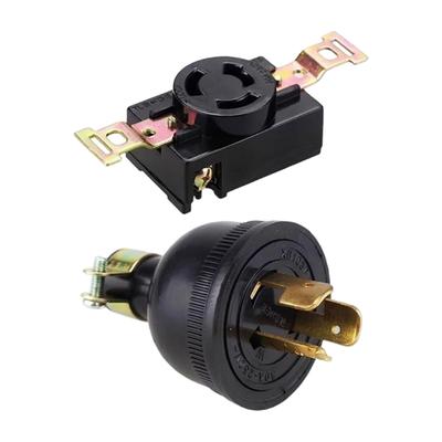 2KW Generator Stekker Anti-losse Stekker GX160 Anti-loskomende Drie-pins Stekker Amerikaanse Stekker 250V Generator Stekker Vervangingsonderdeel