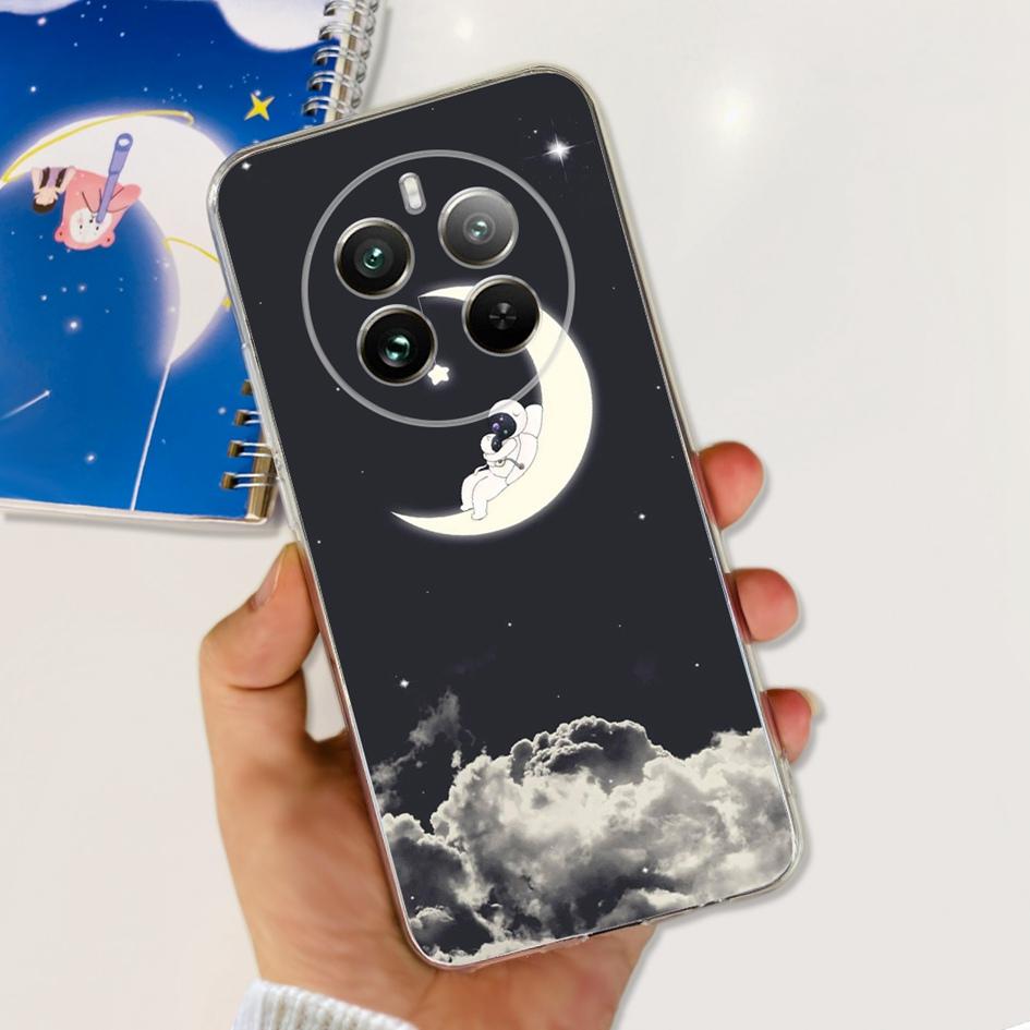 For Realme 12 Pro Plus Case Popular Flower Astronaut Soft Clear Silicone Phone Cover on Realme 12 Pro 5G 2024 Funda RMX3842 Case