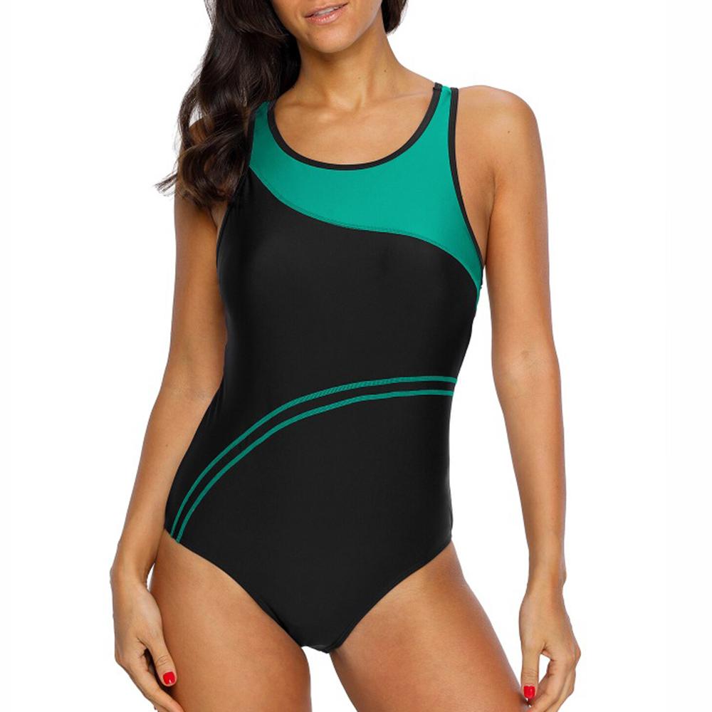 Charmleaks Einteiliger Damen-Sport-Badeanzug, gestreifter Badeanzug, Damen-Strandbekleidung, Badeanzug, Monokini