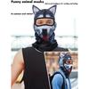 Cat Mask 3D Printed Cat Ski Mask Balaclava With Ears Breathable Perfect For Skiing & Biking Party With Solid Pattern