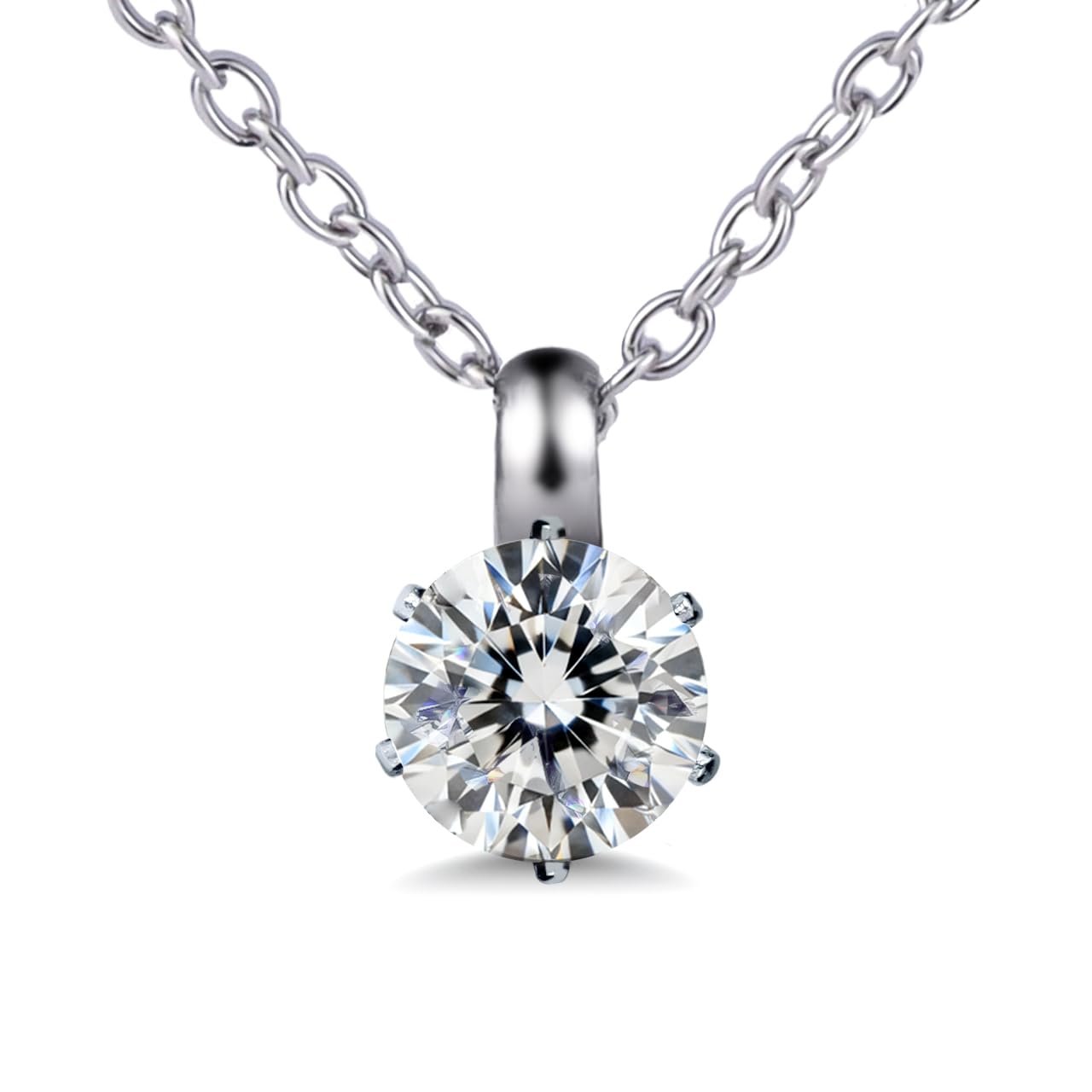 

Necklace for metal stainless 1 for can be worn all the for gifts [e-housekiya] women, allergy-friendly, steel, moissanite, stone, 50cm, adults, time,