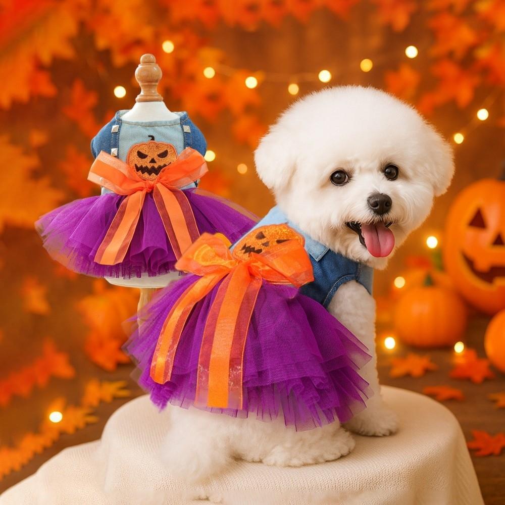 Soft Dog Halloween Dress Chihuahua Size Small Dog Outfits Dog Lace Skirt  Photograph Props