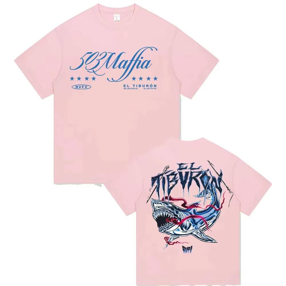 2026 Rap Artist RVFV EL TIBVRON T-shirt for Men and Women, Retro Style, High-Quality Fashion Hip-Hop, Pure Cotton T-shirt
