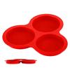 Silicone Egg Mold Air Fryer Egg Pan Reusable 3-Cavity Muffin Cake Baking Mould for Cakes Puddings Kitchen Cooking Accessories