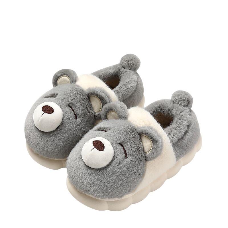 Cotton slippers winter bag heel outdoor wear indoor home non-slip cute plush couple cotton shoes