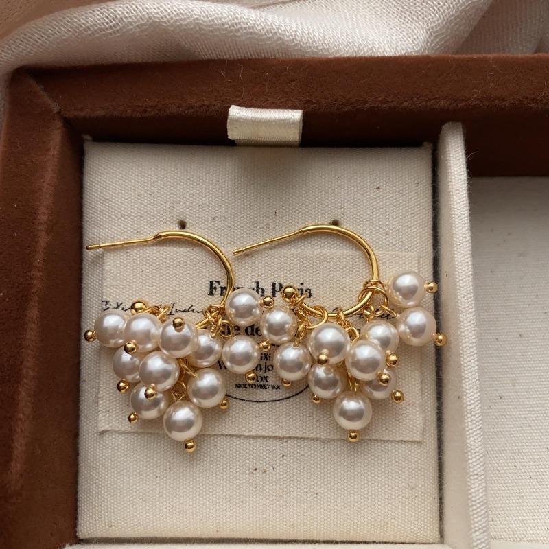 Pearl Tassel Earrings Ear Buckle Removable Personalized Earrings Simple Fashion Sweet Exquisite Commuter Casual Women'S Earrings