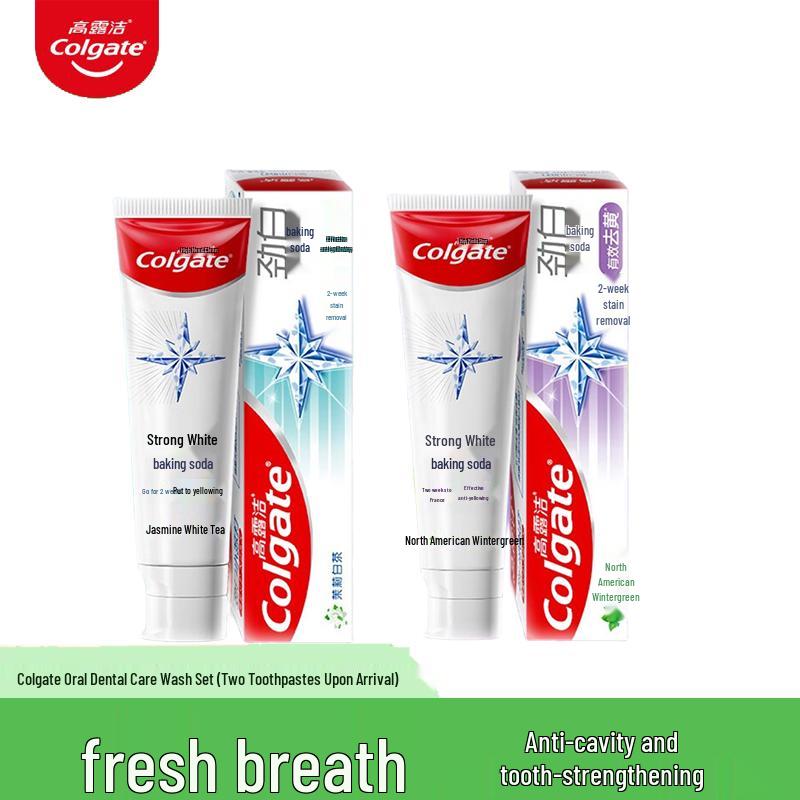 Colgate Whitening Toothpaste Duo: Jasmine White Tea & Baking Soda Spearmint