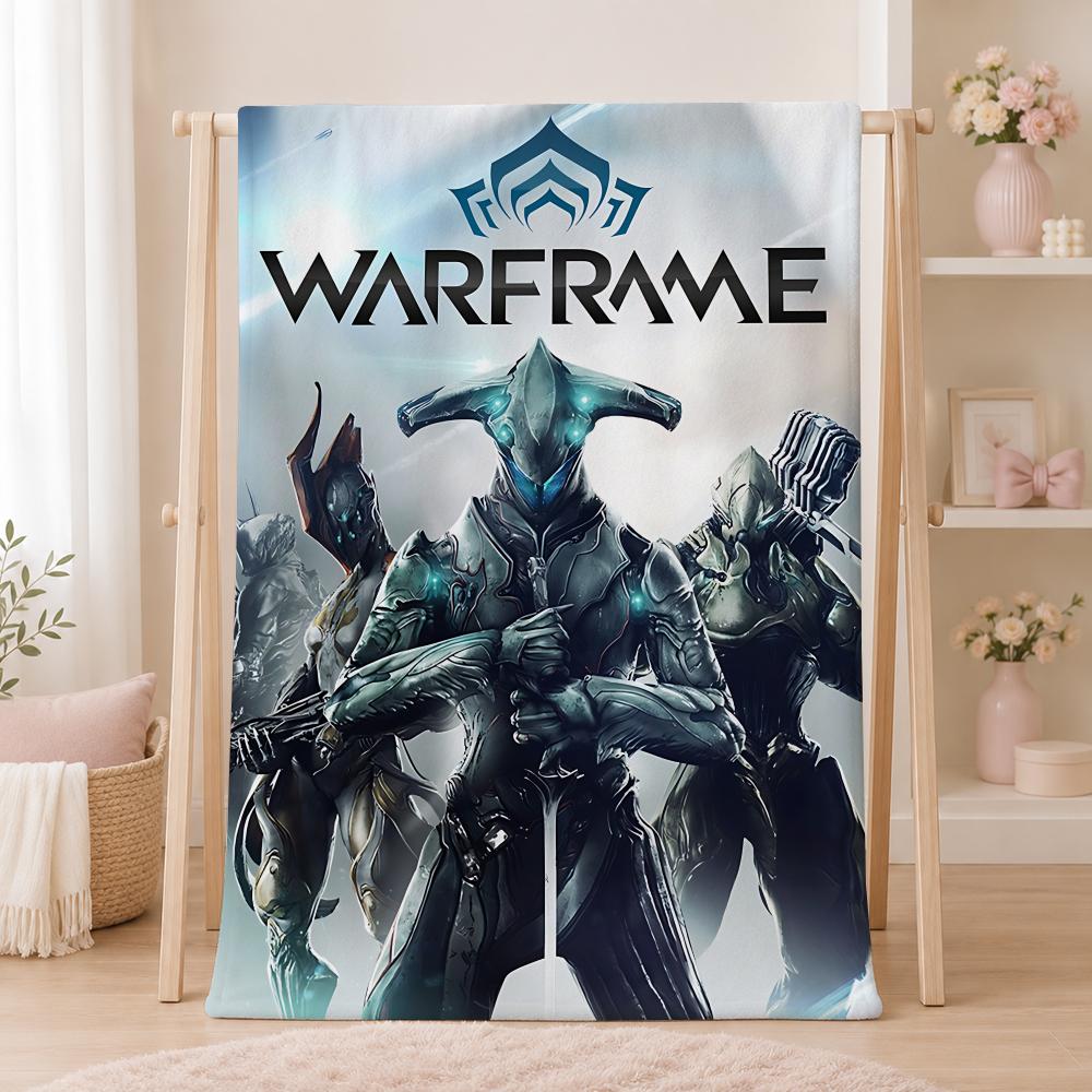 Super Game W-WarframeS Throw Summer Flannel Throw Blanket Soft Antistatic Washable KidFriendly Couch Bed