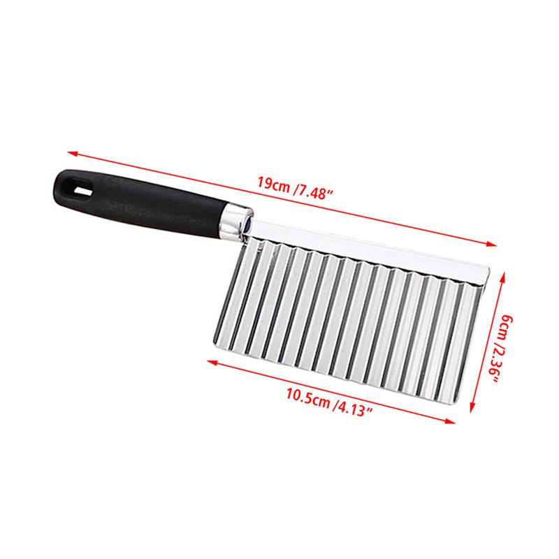 Kitchen Accessories Potato Wavy Edged Knife Stainless Steel Kitchen Gadget Vegetable Fruit Cutting Tool French Fries Machine Hot