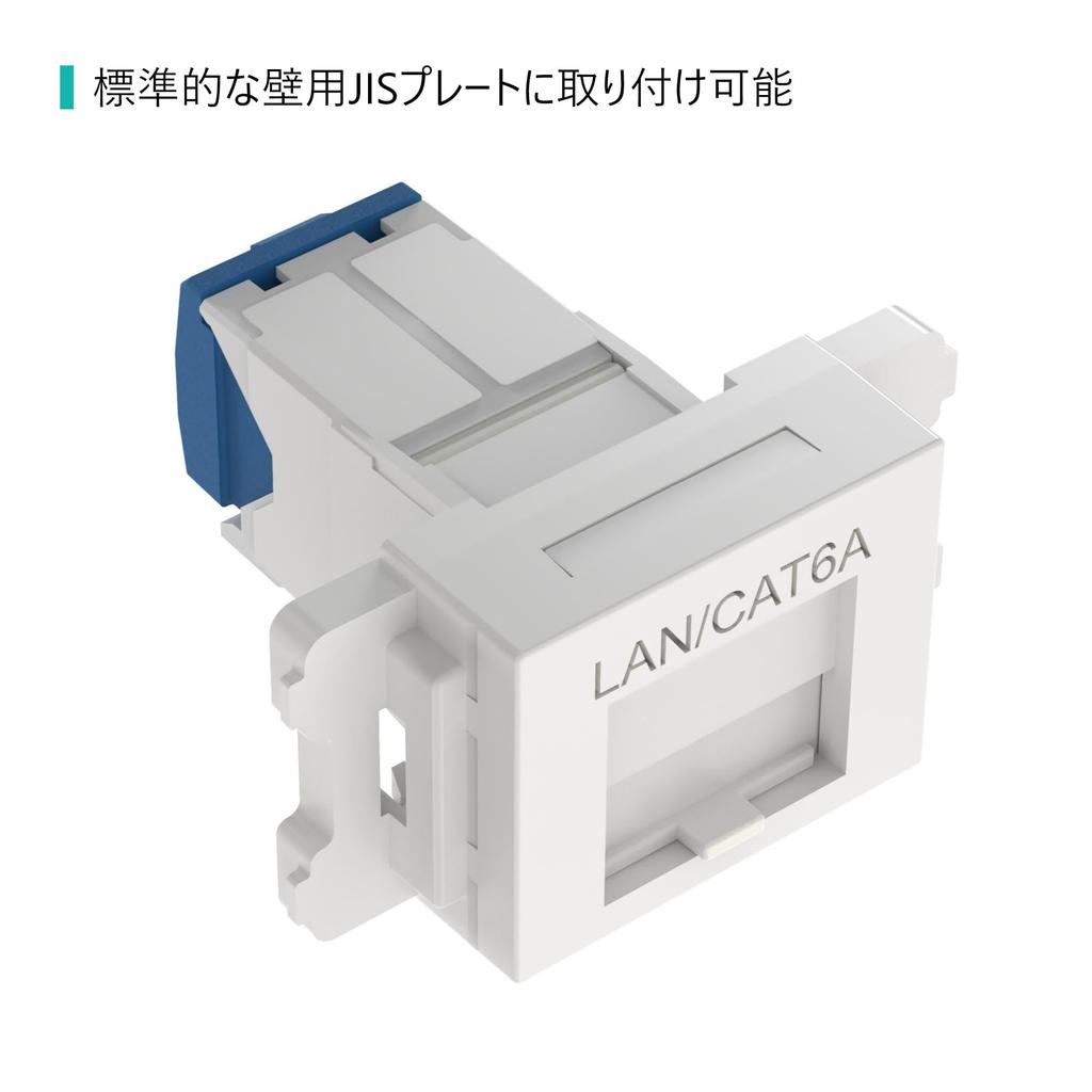 Panduit Cat6A JIS Plate Jack Kit, White JAOSSP6ATGMW