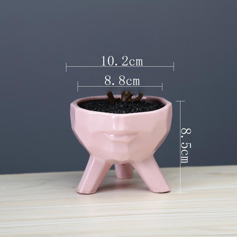 Simple And Creative White Succulent Flower Pot, Home Gardening Plant Ceramic Flower Pot Container
