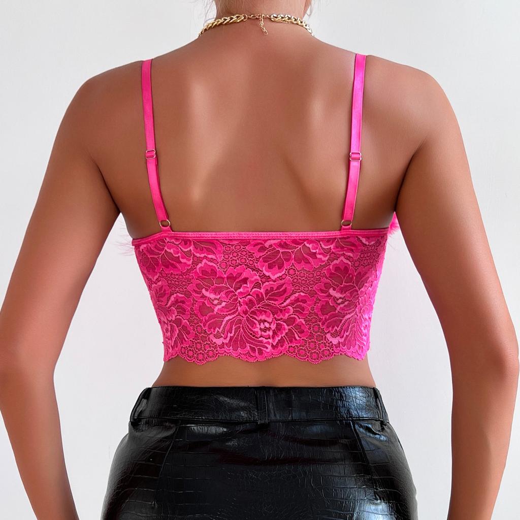 VEZFAA Dámská móda Ležérní Krajkový potisk Léto Jaro Podvazky bez rukávů Sexy body