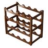 Bamboo Wine Rack Holder Bar Cabinets Stackable Storage Cube Tabletop for Champagne Multilayer DIY Assembled Natural Wood Bottle Holder for Kitchen
