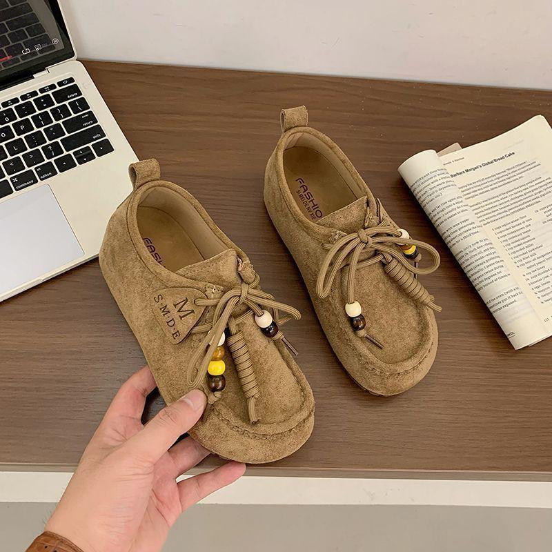 

Женские ретро лоферы верблюжьего цвета с внутренней платформой - Стильные, универсальные и милые. 39