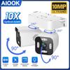 AIOOK ICAM365 APP Sicherheitskamera Außen Wasserdicht Dual-Linse HD 10MP 10X Zoom WiFi CCTV Nachtsicht Zwei-Wege-Interkom PTZ Fernansicht