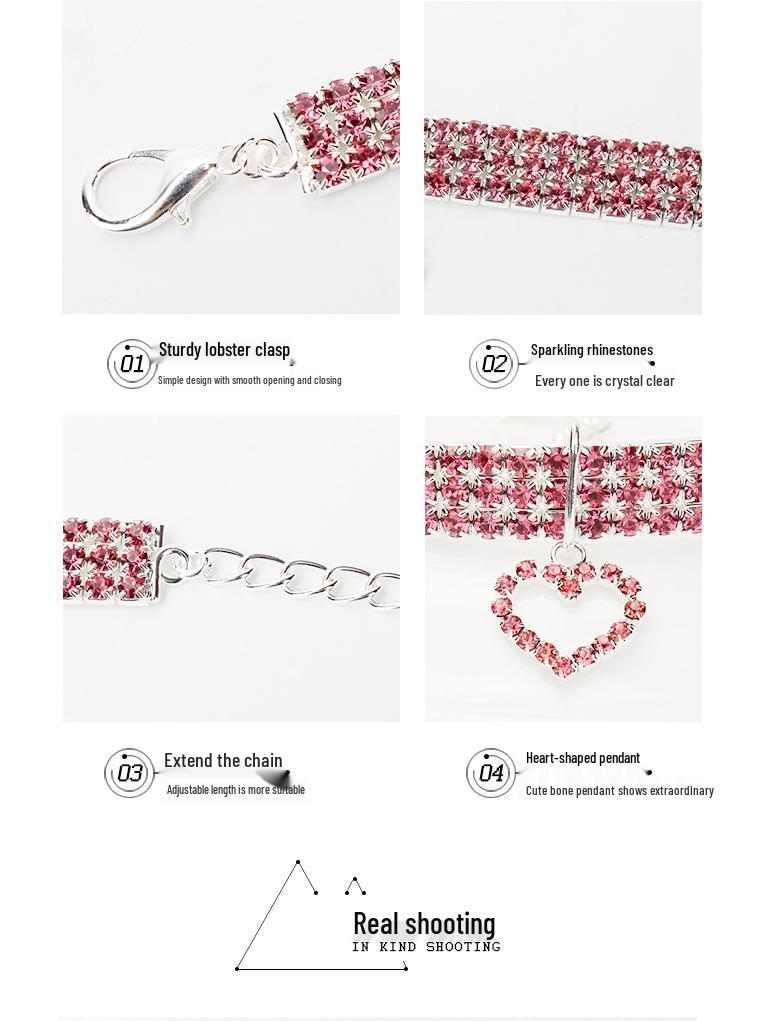 Elastic Heart Pet Collar - Cat & Dog Accessories