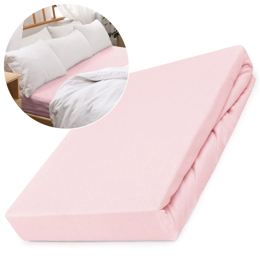 Cotton Fitted Sheet 60x120 Jersey 100% COTTON Powder Pink