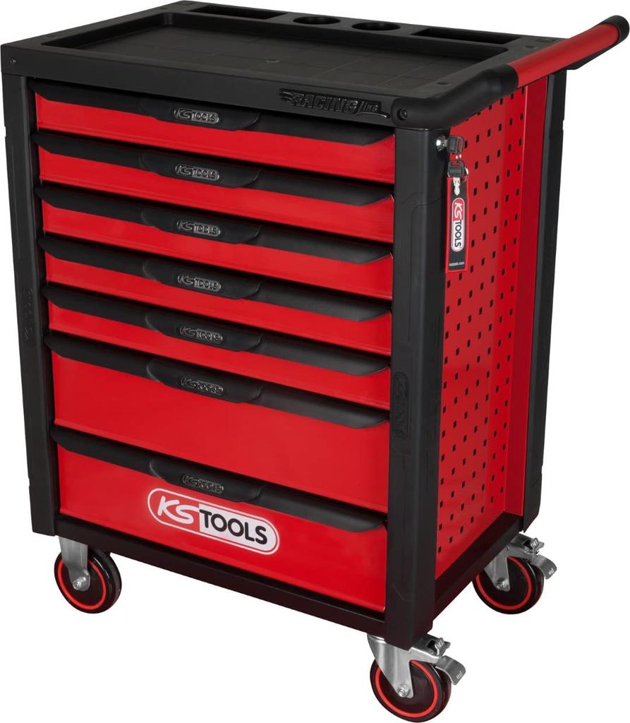 KS TOOLS RACINGline Tool Cabinet with 7 Drawers BLACK/RED 826.0007