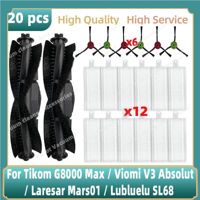 Compatible For Tikom G8000 Max / Viomi V3 Absolut / Laresar Mars01 / Lubluelu SL68 Parts Main Side Brush Hepa Filter Accessories