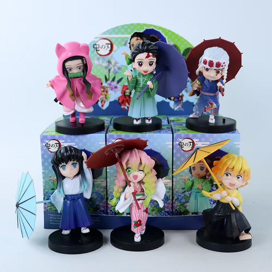 Demon Slayer Plum Rain Series Blind Box Figure - Mystery Toy Gift Featuring Kochou Shinobu Tomioka Giyuu Kanroji Mitsuri