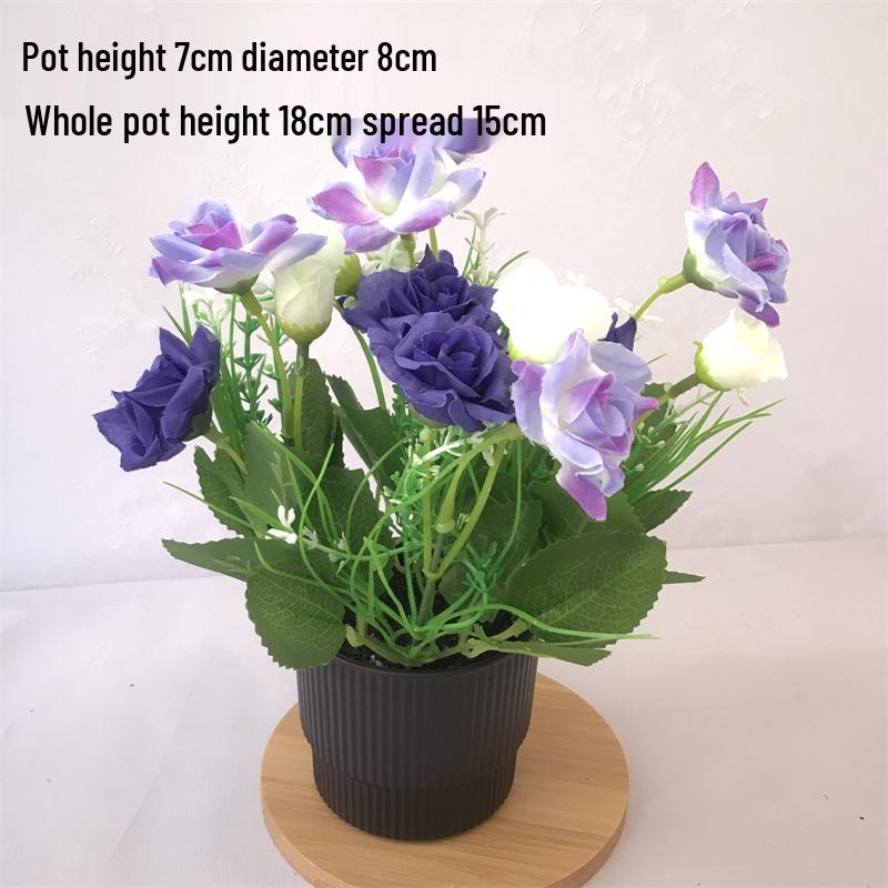 Small Silk Carnation Decorative Flower In Pot for Living Room, Coffee Table, or Dining Table Arrangement