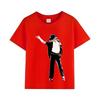 Kids Michael Jackson Rock N Roll T-Shirt Children's Fashion Crew Neck Top Summer Casual Clothes for Baby Boys And Girls