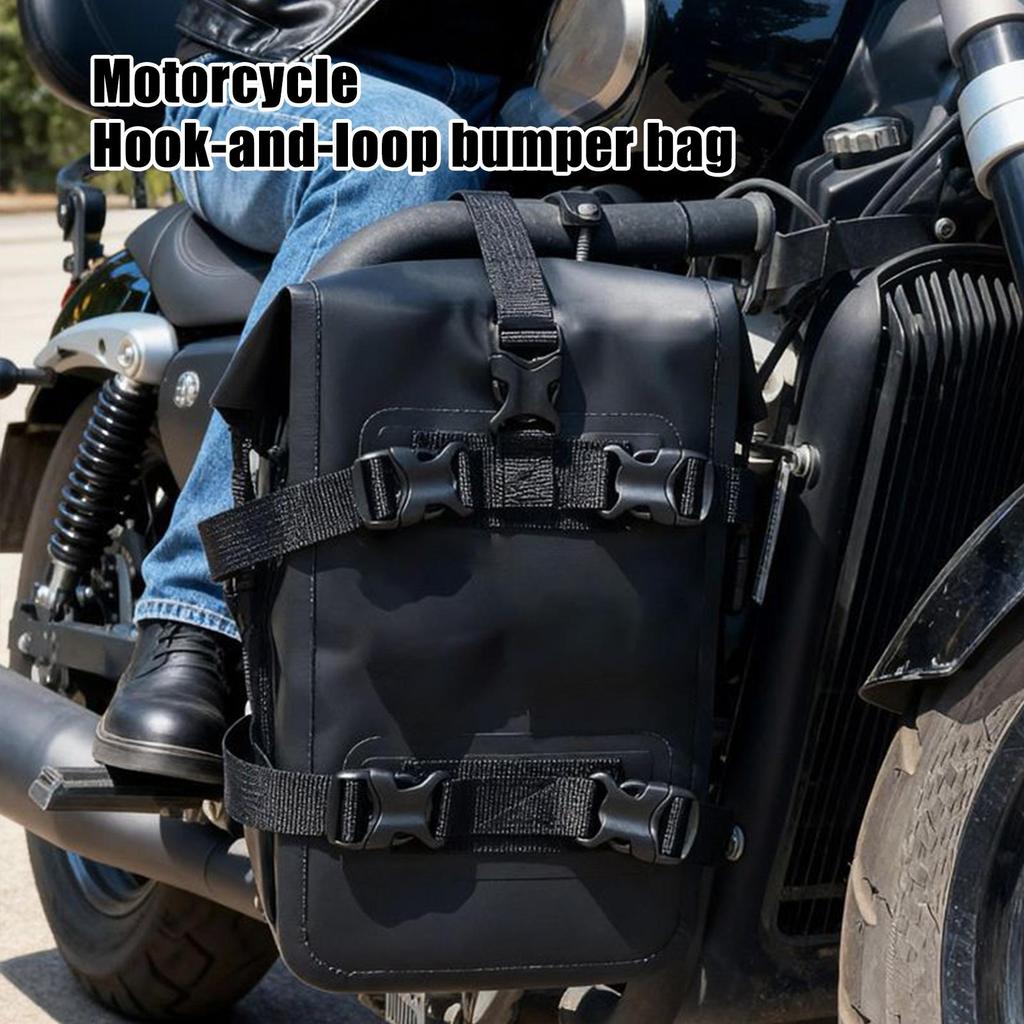 Motorcycle Front Bumper Bags Waterproof Backpack Gear Saddle Bag For Long Distance Touring Daily Commuting Outdoor Adventure