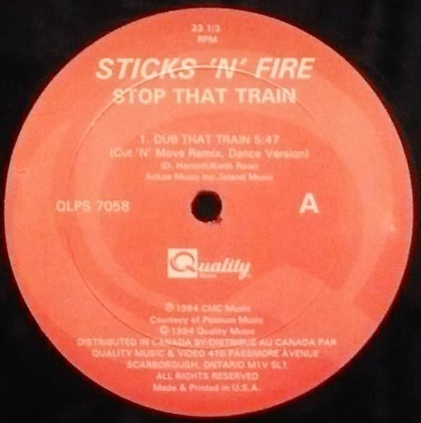 LP Record STICKS N FIRE Stop That Train QLPS7058 Quality Music 1994 Canada Reggae Ska Dub Used