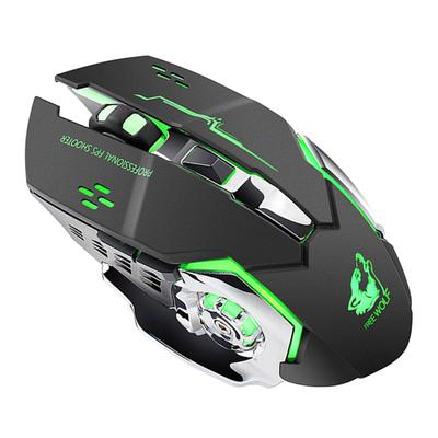 Wiederaufladbare X8 Kabellose Gaming-Maus Leise LED-Hintergrundbeleuchtung USB 1800DPI Optische Ergonomische Gaming-Maus