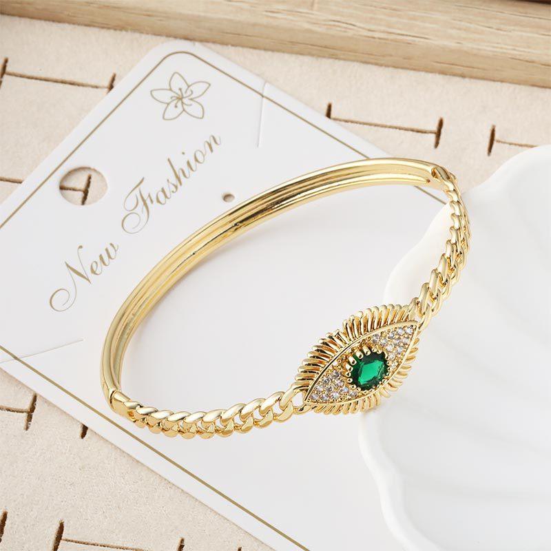 Micropaved Zirconia Devil's Eye Bracelet High Fashion Design Women's Bracelet