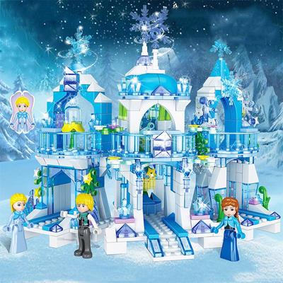 Princess Figures Snow Queen Ice Castle Model Blocks City Friends Bricks Toys