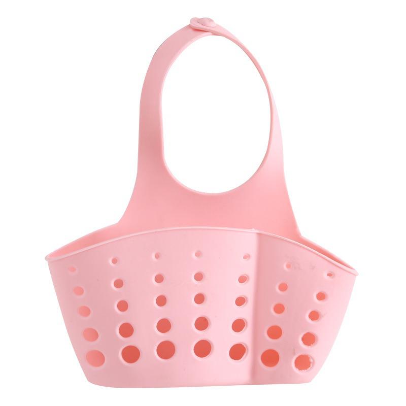 Adjustable Snap-On Faucet Sink Storage Basket for Sponges and Draining