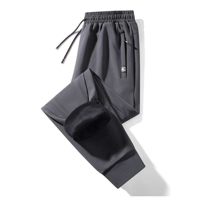 

Men s Fleece-Lined Thickened Relaxed-Fit Cuffed Sweatpants Large Size Straight-Leg Athletic Trousers for Autumn and Winter 8XL
