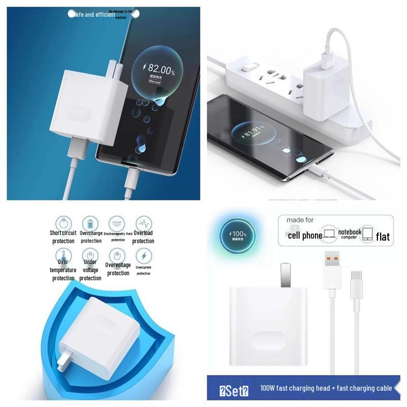 100W Super Fast Charging Data Cable for Huawei Honor - Original Sealed Set