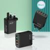 36W PD Fast Charger: 5V4A Multi-Port Adapter with 3 USB Ports, Compatible with European, American, and UK Standards