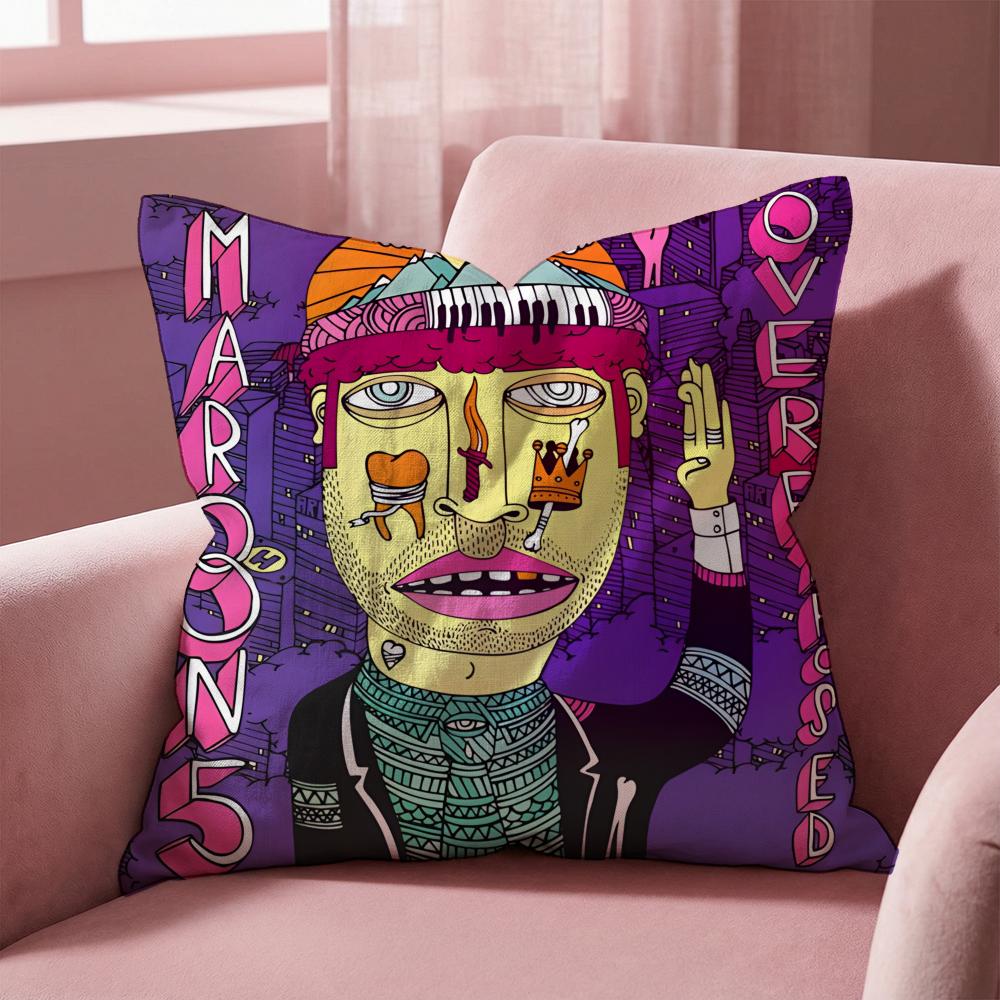Maroon5 Cushion Cover Multi-Scene Pillow Cover for Home & Car - Reversible, Soft & Durable for Daily Use