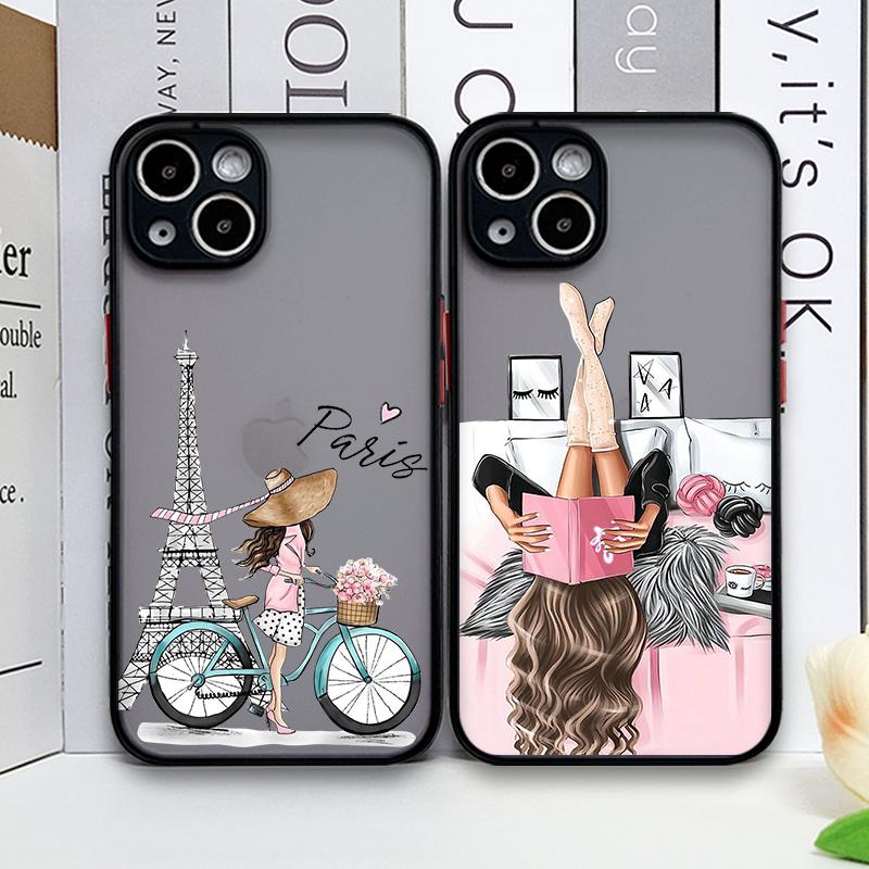Fashion City Girl Phone Case for Samsung Galaxy A36 A56 A55 A54 A53 A52 A51 A50 A15 A14 5G Beautiful Women Shockproof Hard Cover
